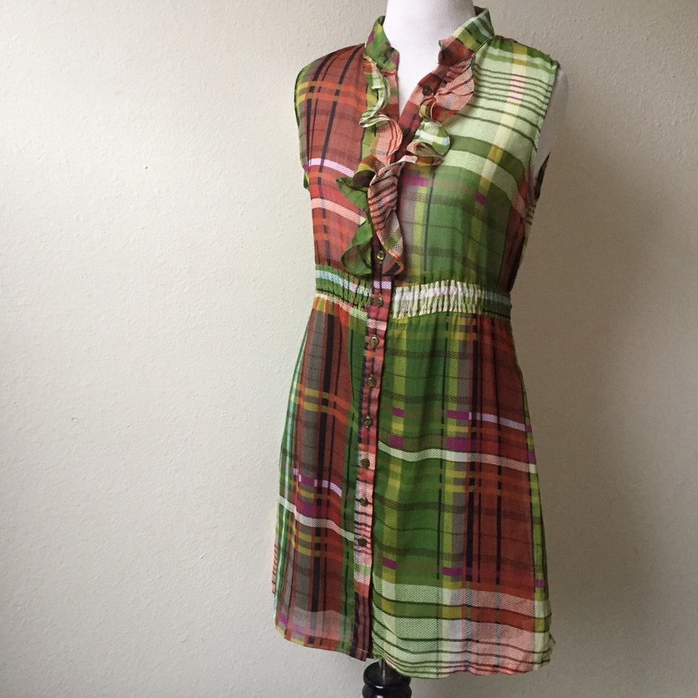 Plaid Sleeveless Dress